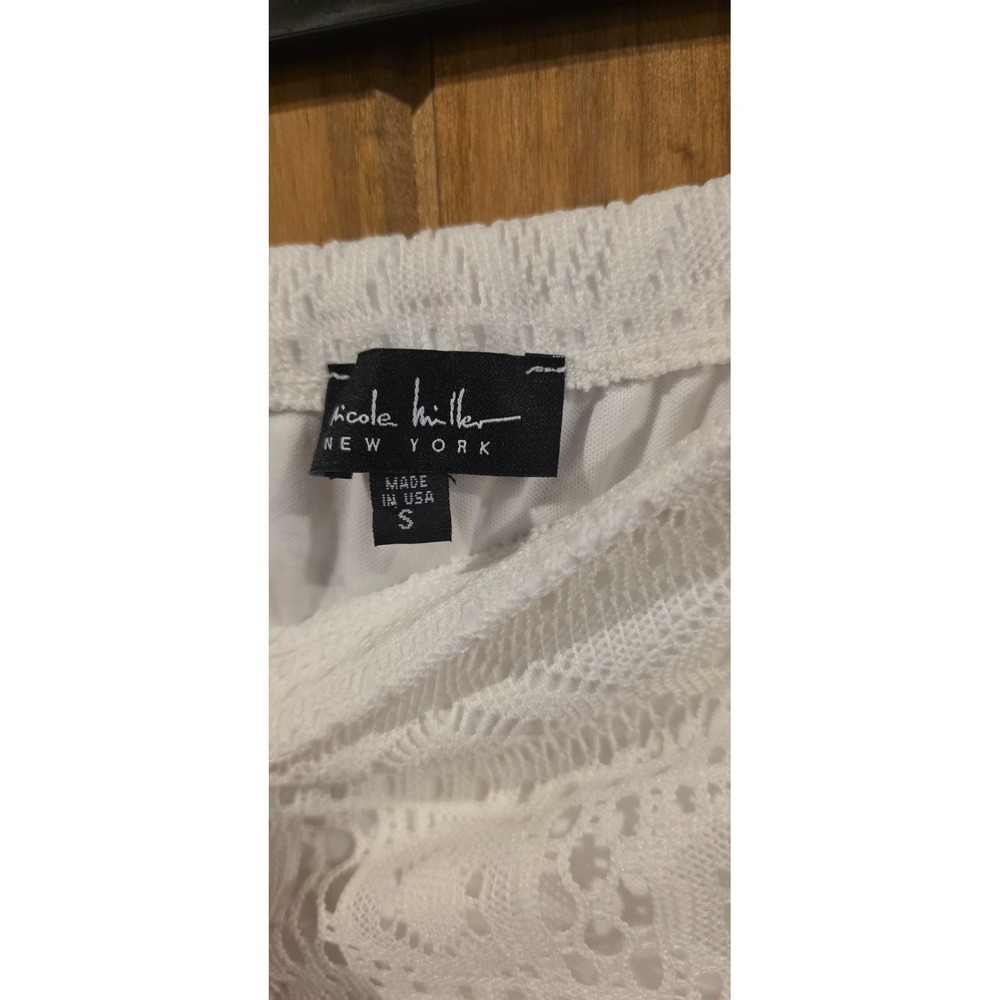 NWT Nicole Miller New York Pencil Skirt Womens S White Geometric‎ Knee Length - Picture 5 of 6